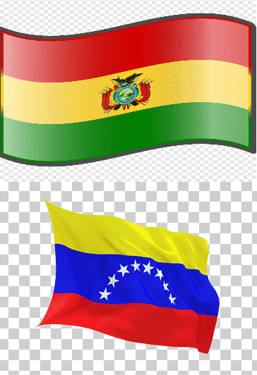 Banderas Bolivia y Venezuela